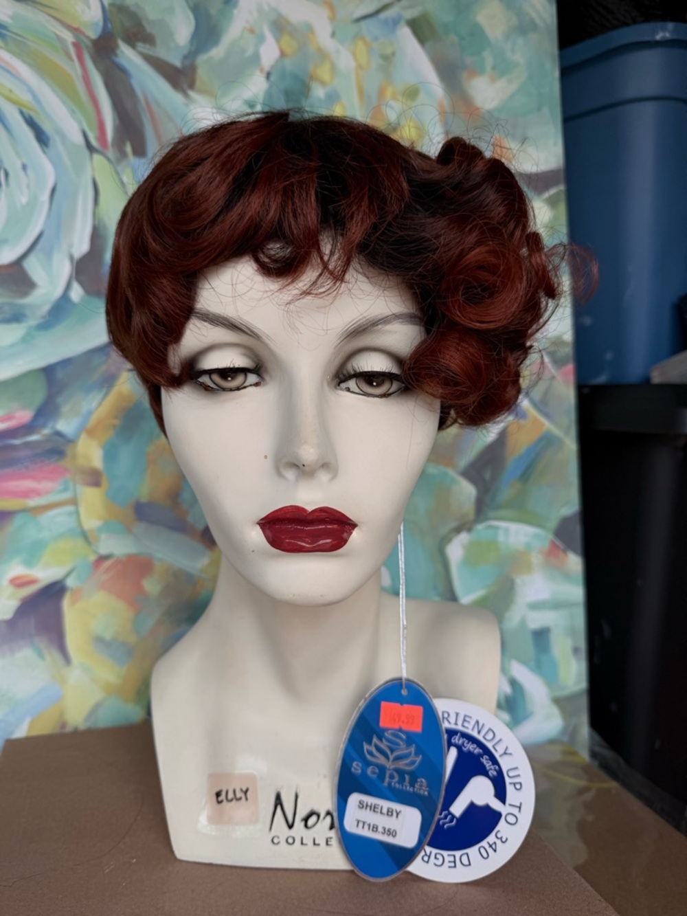 Selby Short Curly Wig in Rich Auburn